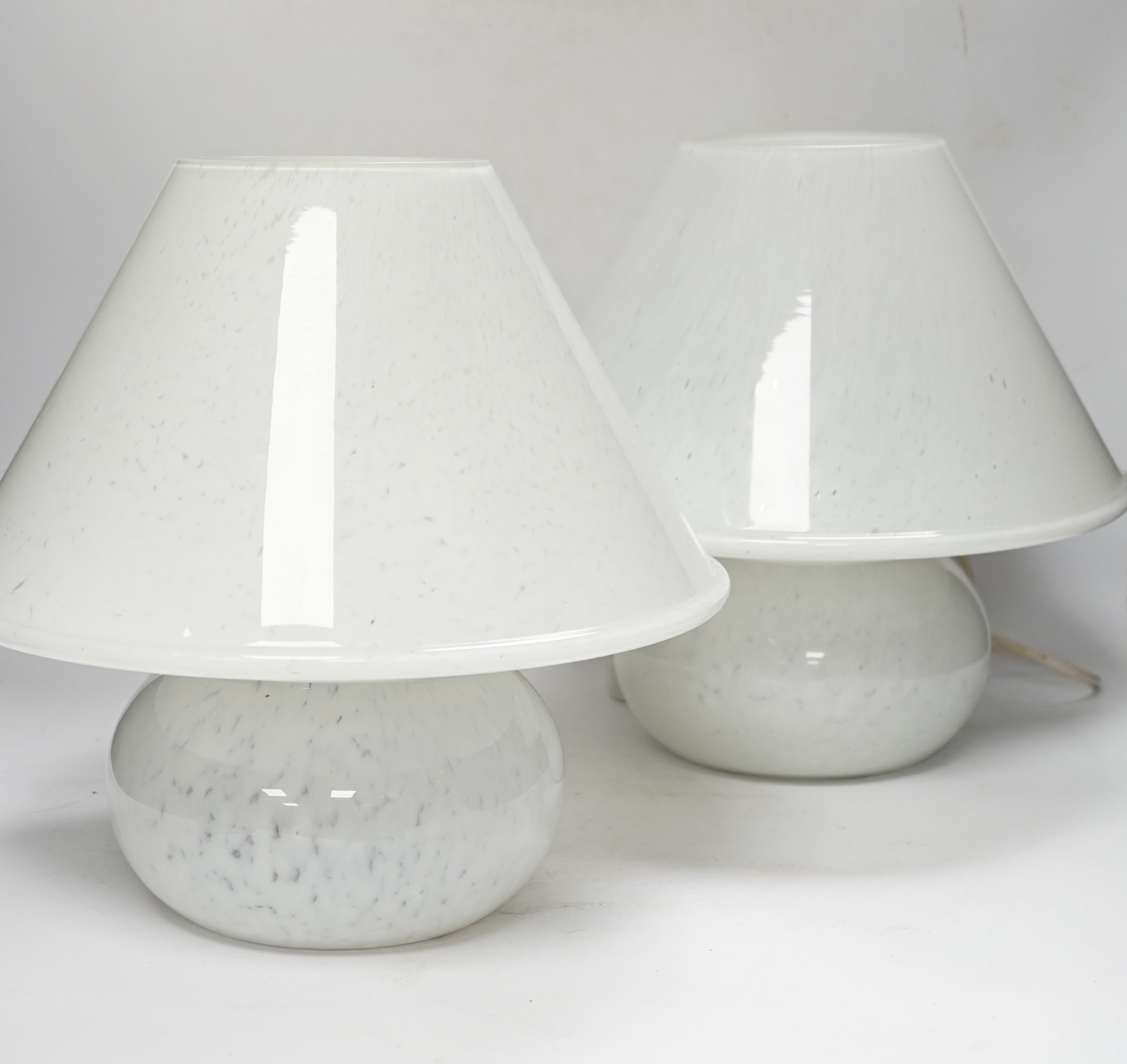 A pair of Limburg mushroom table lamps, 29cm